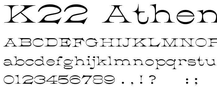 K22 Athenian Wide font